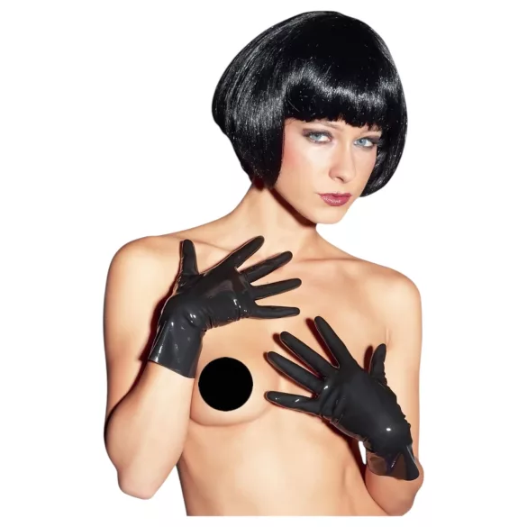 LATEX - Short, Unisex Gloves (Black)