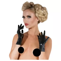 Latex short unisex gloves (black) - M