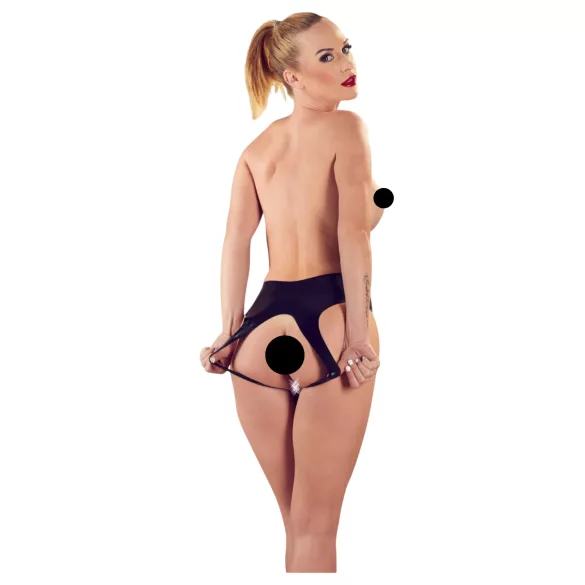 Late X fully open women’s knickers (black, S-L)