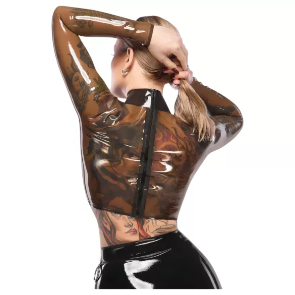 LATEX - Sheer Black Latex Top