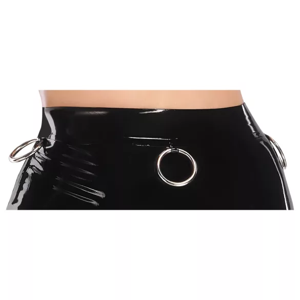 LATEX - Black Midi Skirt - 2XL