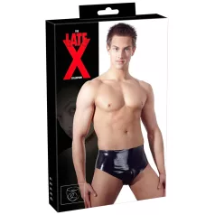   Late X men's briefs with internal tapered anal dildo (black)