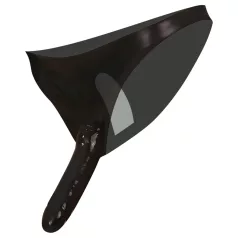 Latex black pants with external and internal dildo (S-L)
