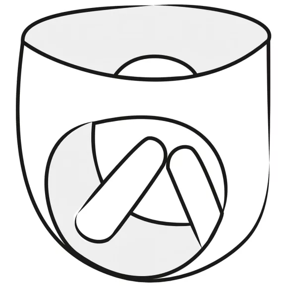 LATEX - Women's Panties with 2 Inflatable Internal Dildos (Black) - M