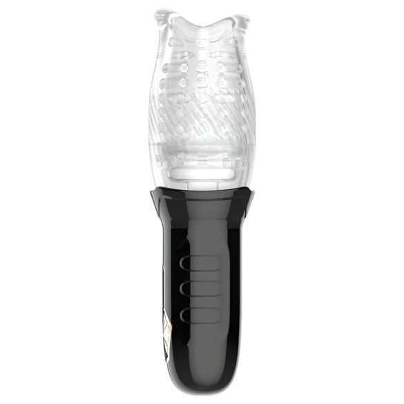 Leopard Bellucci 360 - Rotating Vibrating Masturbator (Translucent Black)