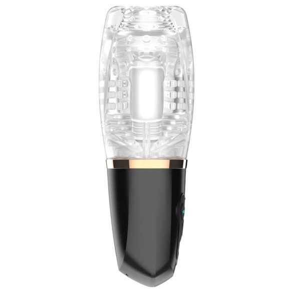 Funny Me Rocket Cup - Translucent Black Suction & Vibration Pleasure Device