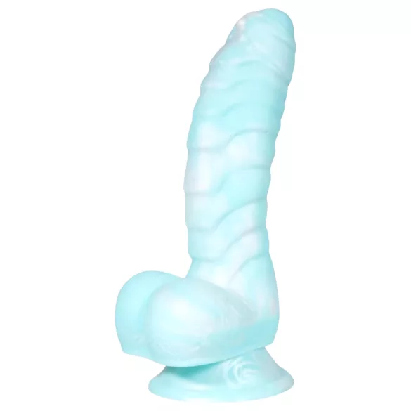 OgazR Sea Serpent - Textured Dildo - 17 cm (Blue-White)
