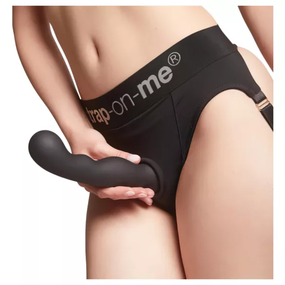 Strap-on-Me P&G S - Curved Suction Cup Dildo (Black)