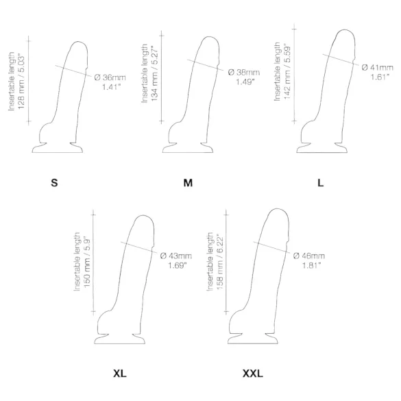 Strap-on-me S - double-layered suction cup dildo (flesh-coloured)
