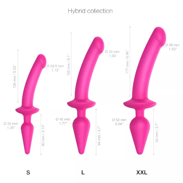 Strap-on-me Switch Semi-Realistic XXL - 2-in-1 dildo (pink)