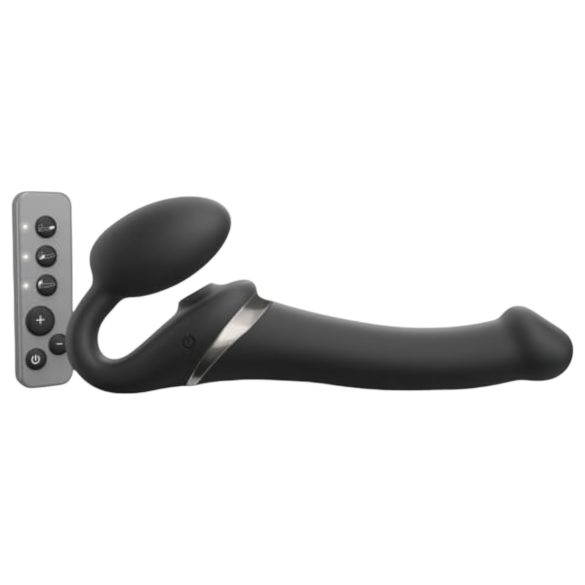 Strap-on-me M – Air Pulse Strap-On Vibrator (Black)
