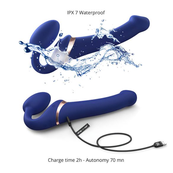 Strap-on-me M - Wearable Airwave Vibrator (Blue)