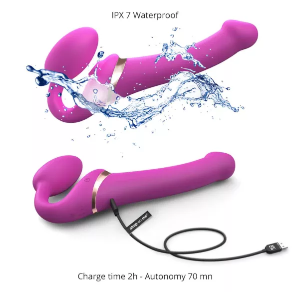 Strap-on-me M - Airwave Strap-On Vibrator (Pink)