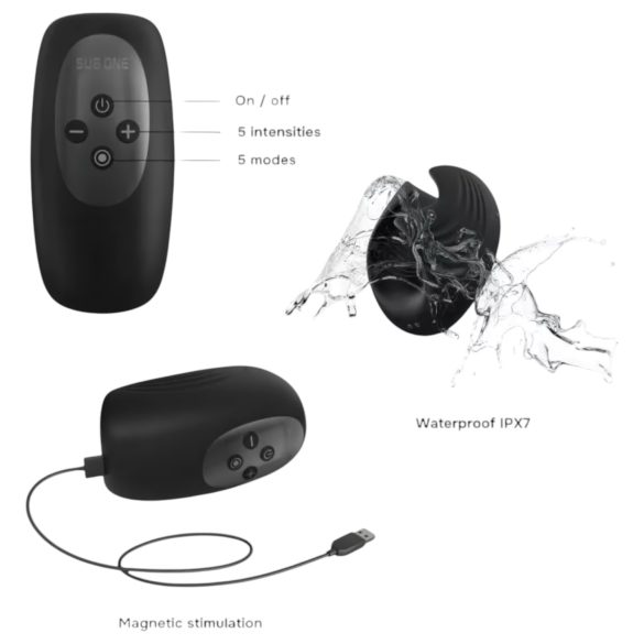 ManWan Sub.One - Rechargeable Masturbator (Black)