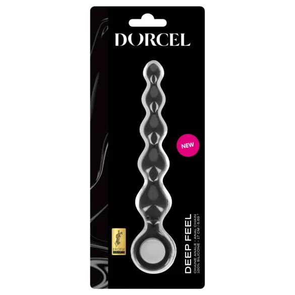 Dorcel Deep Feel - beaded anal dildo (black)