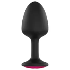 Dorcel Geisha Plug Ruby M - pink jeweled anal plug (black)
