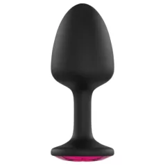 Dorcel Geisha Ruby L - Black Anal Plug with Pink Gem
