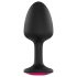 Dorcel Geisha Ruby L - Black Anal Plug with Pink Gem
