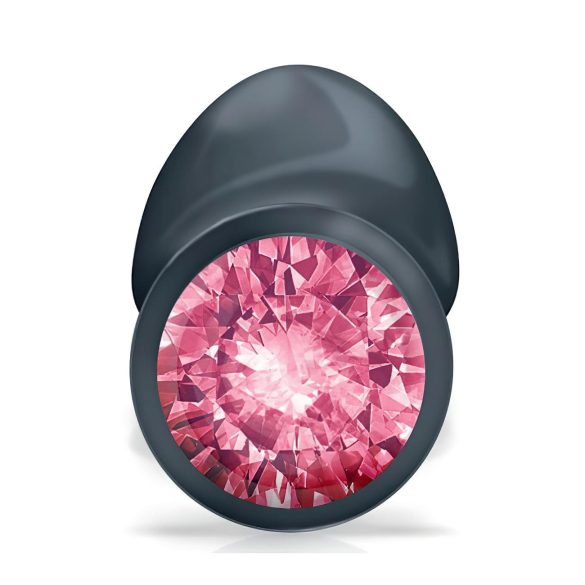 Dorcel Geisha Ruby L - Black Anal Plug with Pink Gem