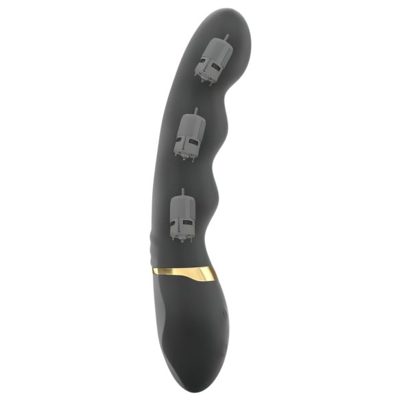 Dorcel Too Much 2.0 - Rechargeable Triple-Motor Vibrator (Black-Gold)