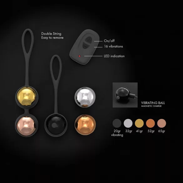 Dorcel Training Balls - wireless, adjustable Kegel ball set