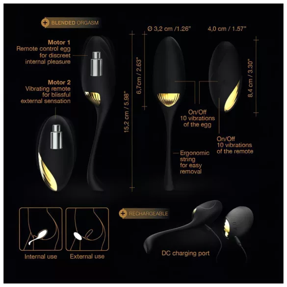 Dorcel Secret Orgasm - Vibrating Egg (Black)