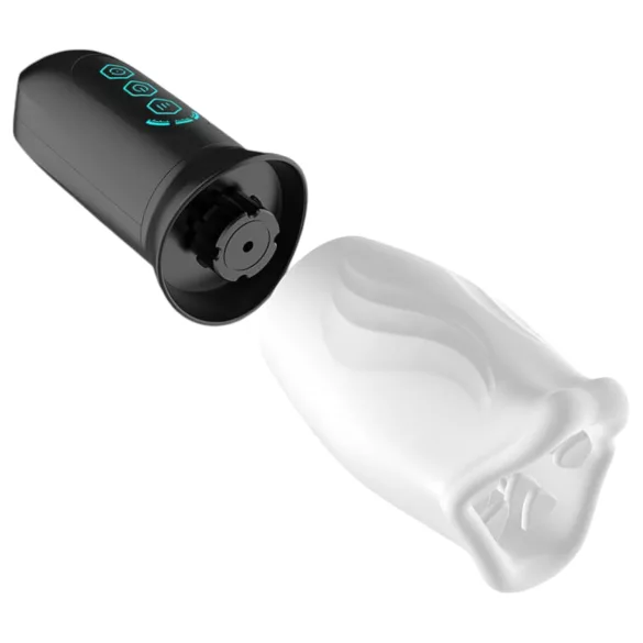 Funny Me First Class - Rotating Pleasure Masturbator (White-Black)