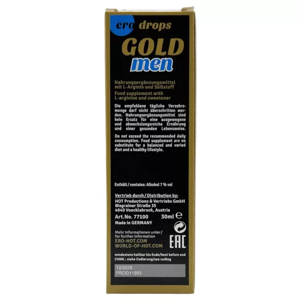 HOT Ero Gold Men Spanish Fly - libido-enhancing drops for men (30 ml)