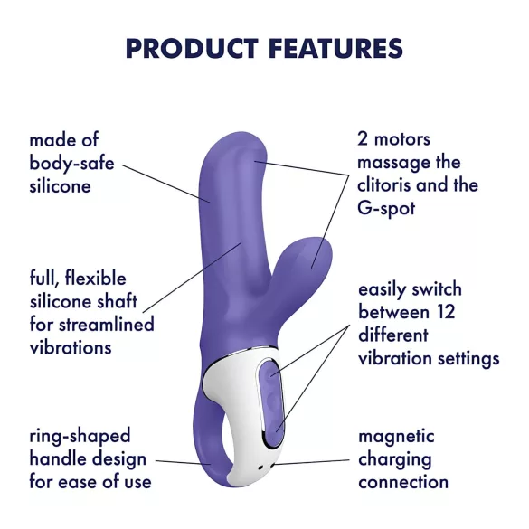 Satisfyer Magic Bunny - Waterproof Clitoral Vibrator (Blue)