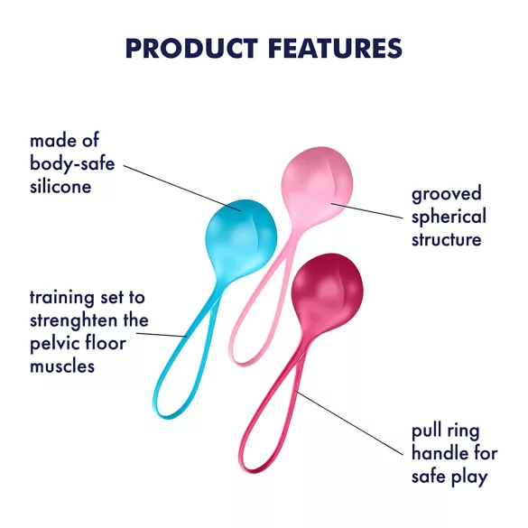 Satisfyer Strengthening Balls - 3-Piece Kegel Ball Set