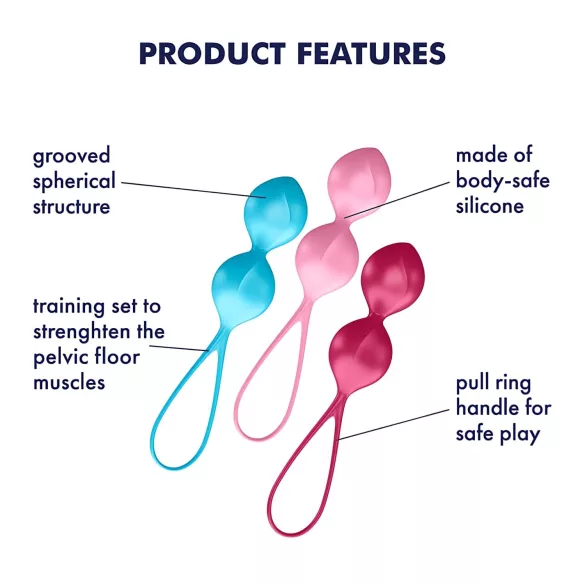 Satisfyer V Balls - Duo Kegel Ball Set (3-Piece)