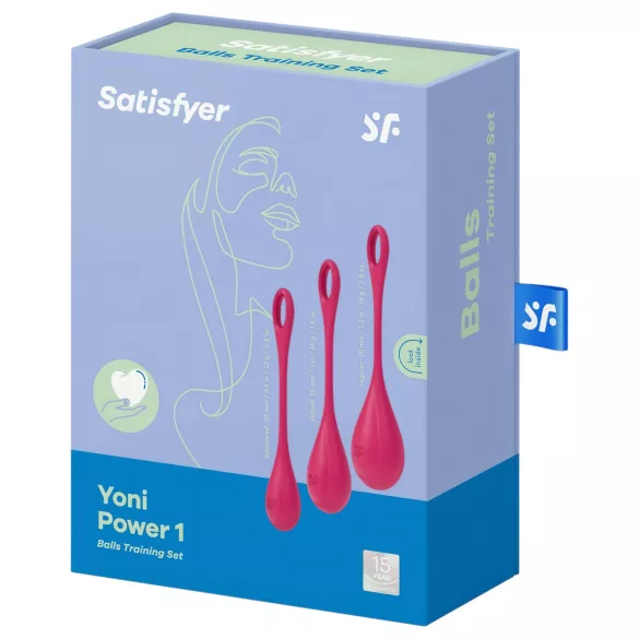 Satisfyer Yoni Power 1 - Red Geisha Ball Set (3-Piece)