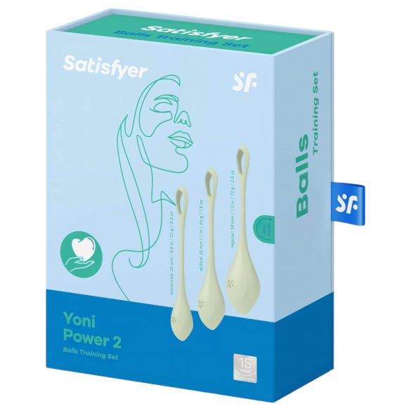 Satisfyer Yoni Power 2 - Green Kegel Ball Set (3 Pieces)