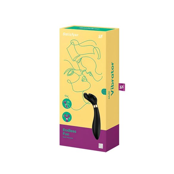 Satisfyer Endless Fun - Rechargeable, Waterproof Couples Vibrator (Black)