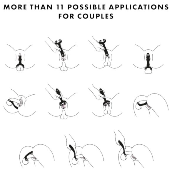 Satisfyer Endless Fun - Rechargeable, Waterproof Couples Vibrator (Black)