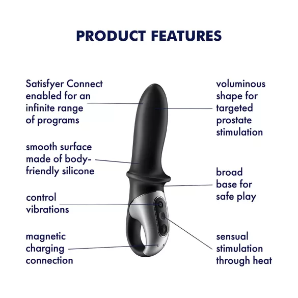 Satisfyer Hot Passion - App-controlled warming anal vibrator (black)