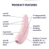Satisfyer Curvy 2+ - Smart Air Pulse Clitoral Stimulator (Pink)