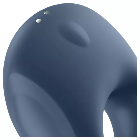 Satisfyer Strong One - App-controlled vibrating penis ring for men (blue)