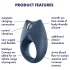 Satisfyer Royal One - App-controlled vibrating penis ring for men (blue)