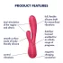 Satisfyer Mono Flex - Smart Waterproof Vibrator (Red)