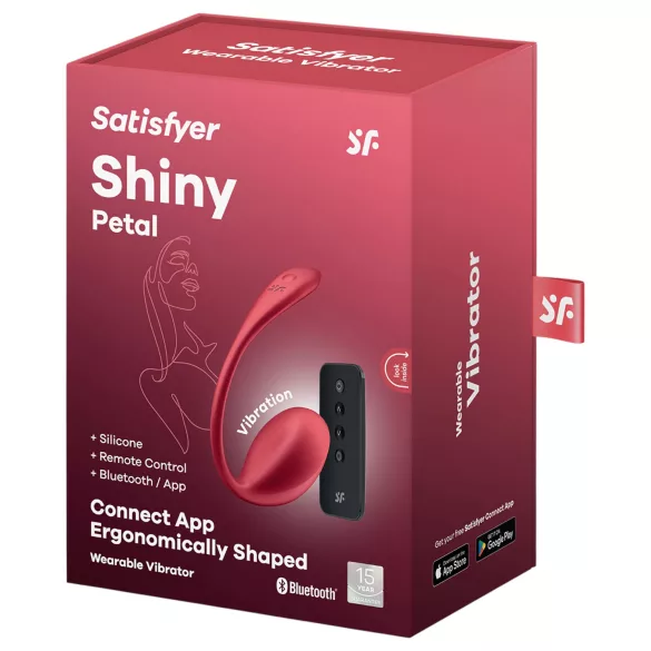 Satisfyer Shiny Petal - Remote Control Vibrating Egg (red)