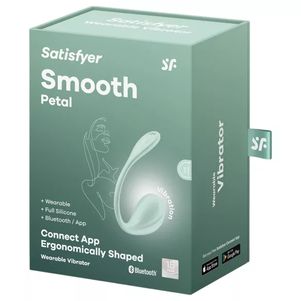 Satisfyer Smooth Petal - wearable app-controlled vibrating egg (green)