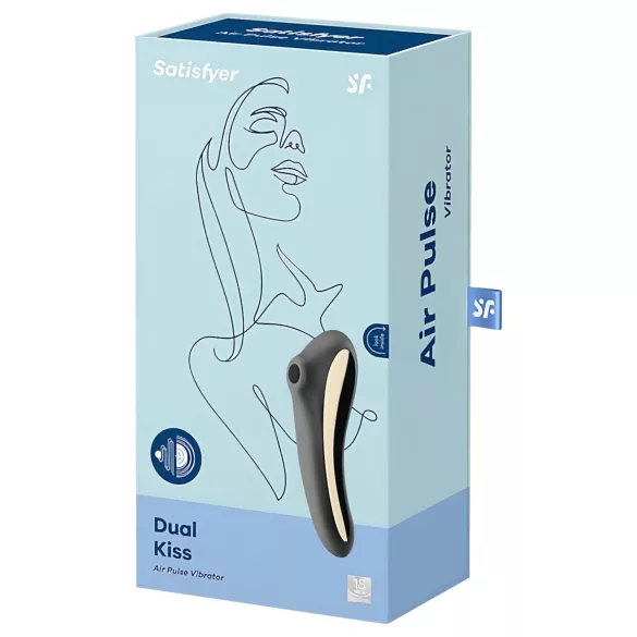 Satisfyer Dual Kiss - Rechargeable Vaginal & Clitoral Vibrator (Black)