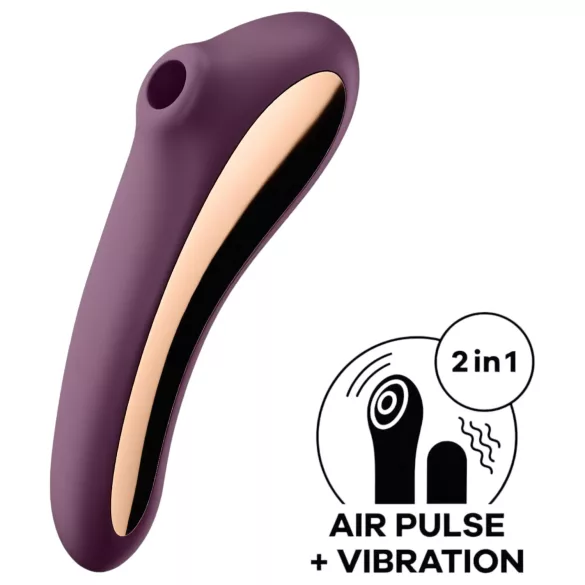 Satisfyer Dual Kiss - 2in1, Vaginal & Clitoral Vibrator (Purple)