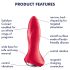 Satisfyer Rotator Plug 1 - Beaded Anal Vibrator (Red)