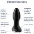 Satisfyer Rotator Plug 2 - Beaded Anal Vibrator (Black)