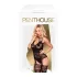 Penthouse Hottie - Lace Strappy Fishnet Set (Black)
