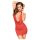 Penthouse Heart Robe - Halter Dress & Thong Set (Red)