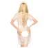 Penthouse Poison Cookie - Lace Dress with Thong & Hair Accessory (White) - M/L