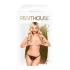 Penthouse Hot Getaway - Black Lace Bow-Open Thong - L/XL